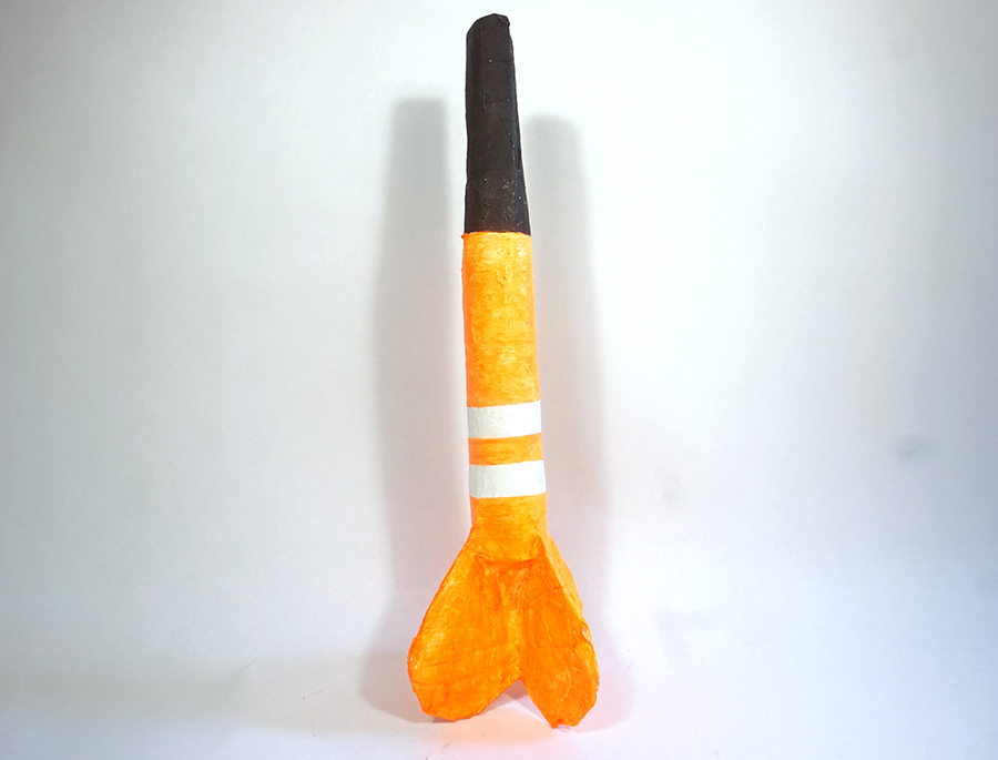 The Woman on the Beach, Traffic Wand 2019 <br>papier-mâché, acrylic